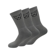 🎁 Chaussettes GFIT - Pack de 3 Gris (100% off) – chaussettes de sport Galsenfit