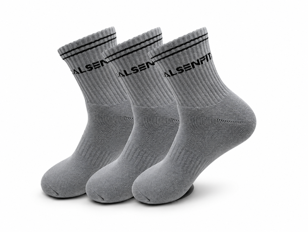 Chaussettes Pro GFIT – Pack de 3 gris – chaussettes de sport Galsenfit