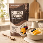Charger l'image dans la visionneuse de galerie, Bol de porridge aux flocons d'avoine GALSENFIT avec mangue et fruits rouges, petit-déjeuner équilibré