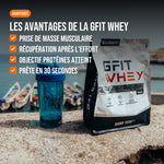 Charger l'image dans la visionneuse de galerie, Les avantages de la GFIT Whey : prise de masse musculaire, récupération, objectif protéines, prête en 30 secondes