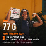 Charger l'image dans la visionneuse de galerie, GFIT Whey : 77 g de protéines pour 100 g, 23 g par portion de 30 g, très faible en sucres