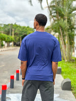Charger l'image dans la visionneuse de galerie, UrbanEase Oversize Tee Bleu – t-shirt de sport, photo 2