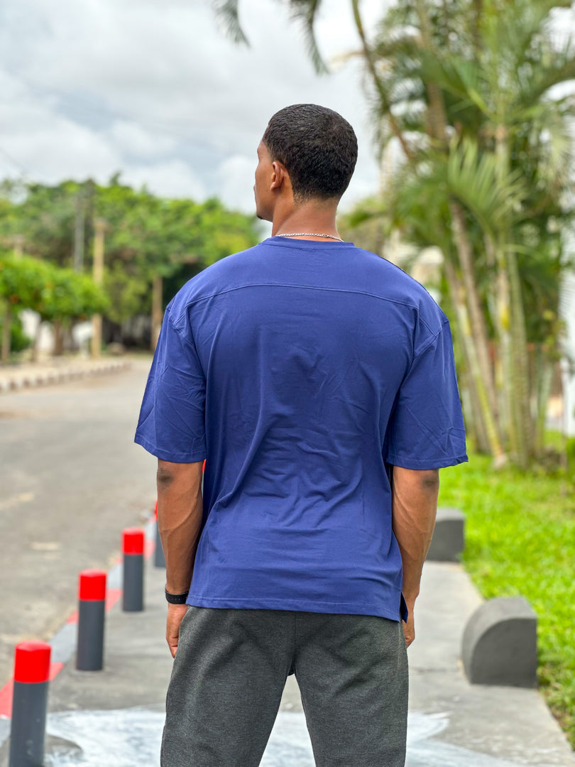 UrbanEase Oversize Tee Bleu – t-shirt de sport, photo 2