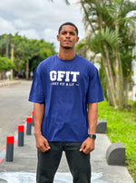 Charger l'image dans la visionneuse de galerie, UrbanEase Oversize Tee Bleu – t-shirt de sport Galsenfit